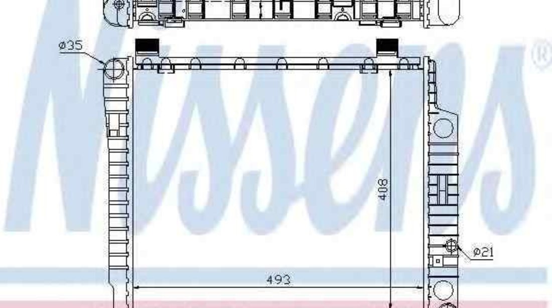 Radiator apa racire motor MERCEDES-BENZ C-CLASS (W202) NISSENS 62754A