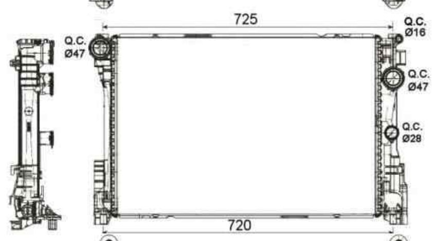 Radiator apa racire motor MERCEDES-BENZ C-CLASS (W204) NRF 53113
