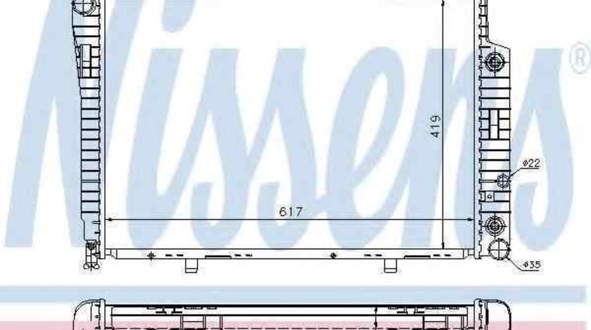 Radiator apa racire motor MERCEDES-BENZ C-CLASS (W202) NISSENS 62749A