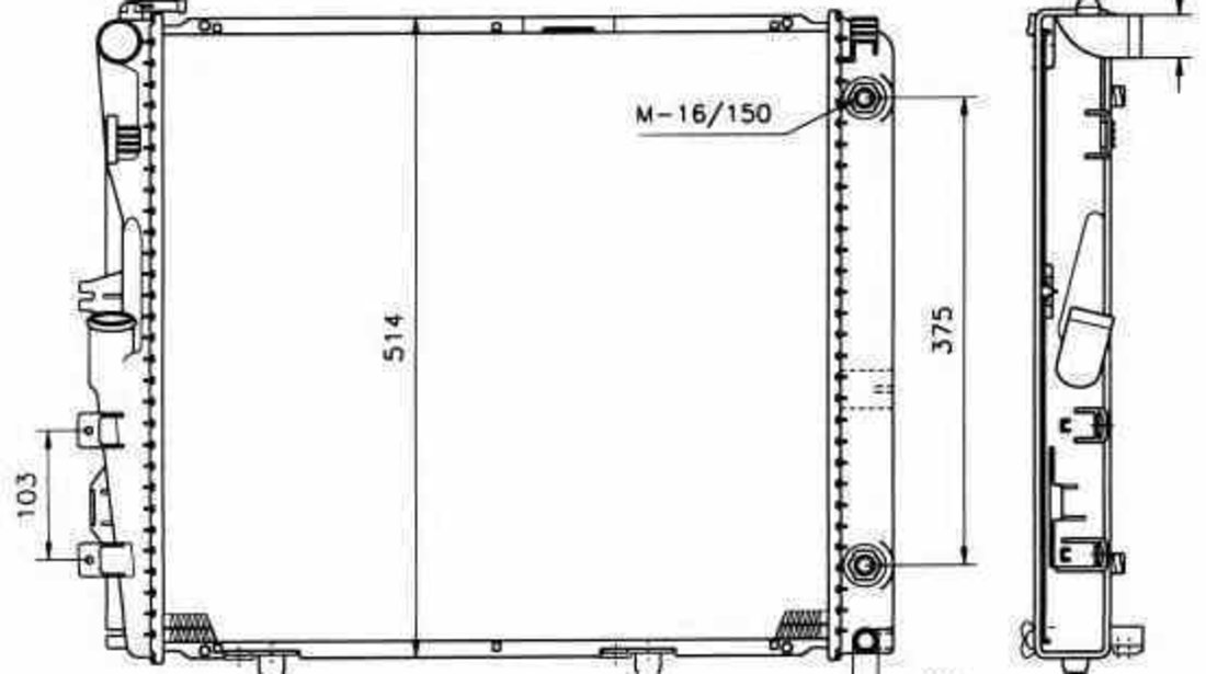 Radiator apa racire motor MERCEDES-BENZ CABRIOLET A124 NRF 526573