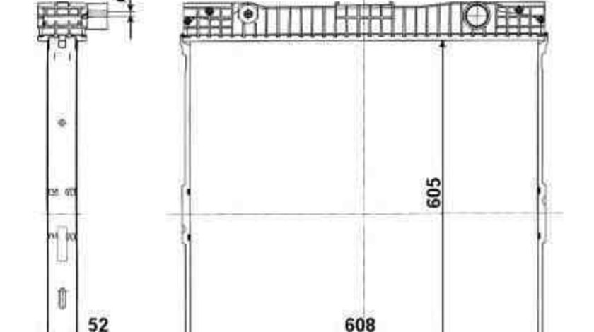 Radiator apa racire motor MERCEDES-BENZ CITARO (O 530) NRF 509713