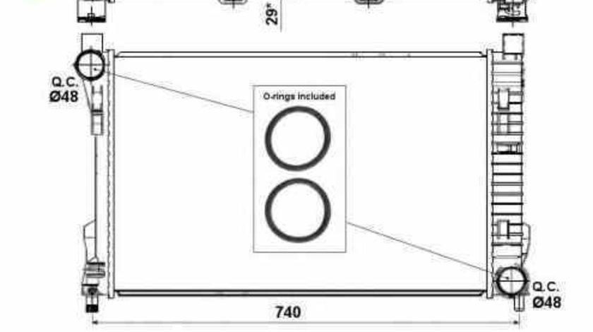 Radiator apa racire motor MERCEDES-BENZ CLK C209 NRF 53418