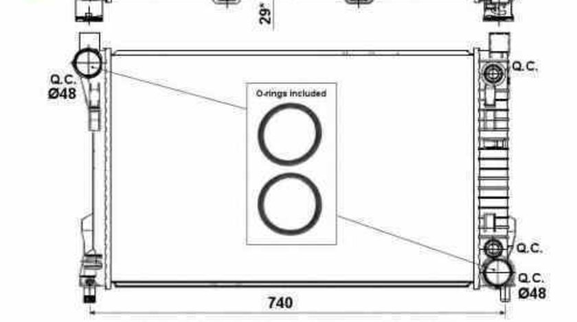 Radiator apa racire motor MERCEDES-BENZ CLK Cabriolet A209 NRF 53419