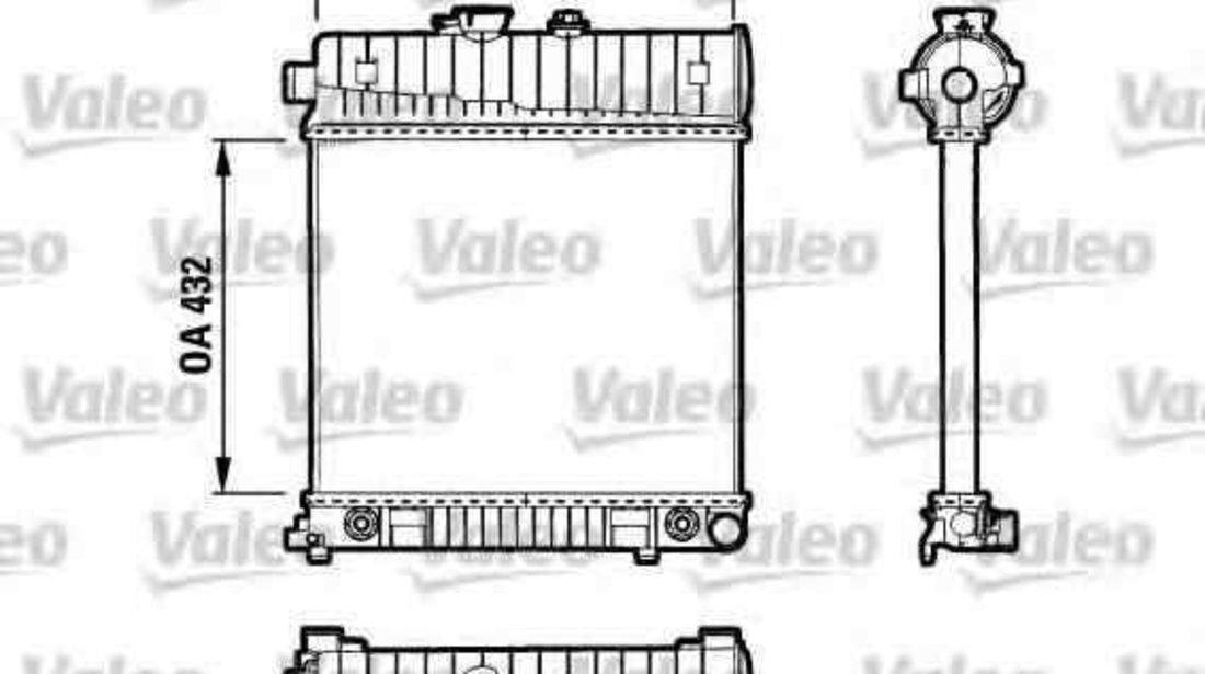 Radiator apa racire motor MERCEDES-BENZ CLK Cabriolet (A208) VALEO 731804