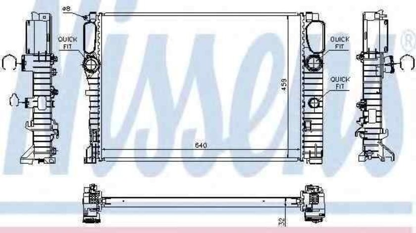 Radiator apa racire motor MERCEDES-BENZ CLS (C219) NISSENS 67102A