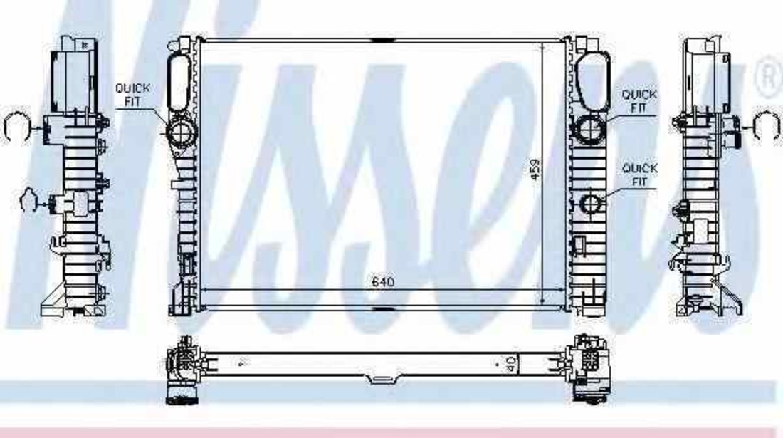 Radiator apa racire motor MERCEDES-BENZ CLS C219 NISSENS 62796A