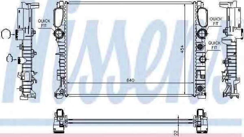 Radiator apa racire motor MERCEDES-BENZ CLS (C219) NISSENS 62792A