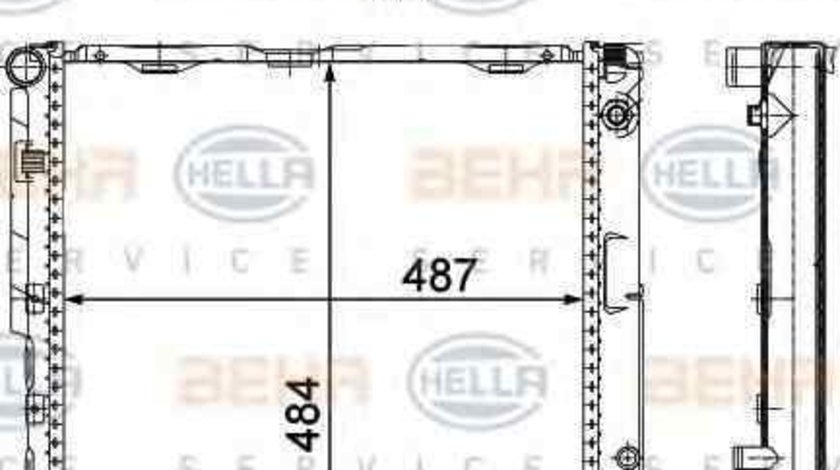 Radiator apa racire motor MERCEDES-BENZ E-CLASS combi (S124) HELLA 8MK 376 712-434