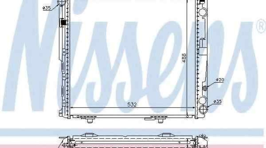 Radiator apa racire motor MERCEDES-BENZ E-CLASS combi (S124) NISSENS 62696A