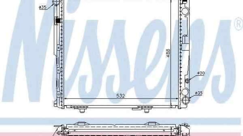 Radiator apa racire motor MERCEDES-BENZ E-CLASS combi (S124) NISSENS 62696A