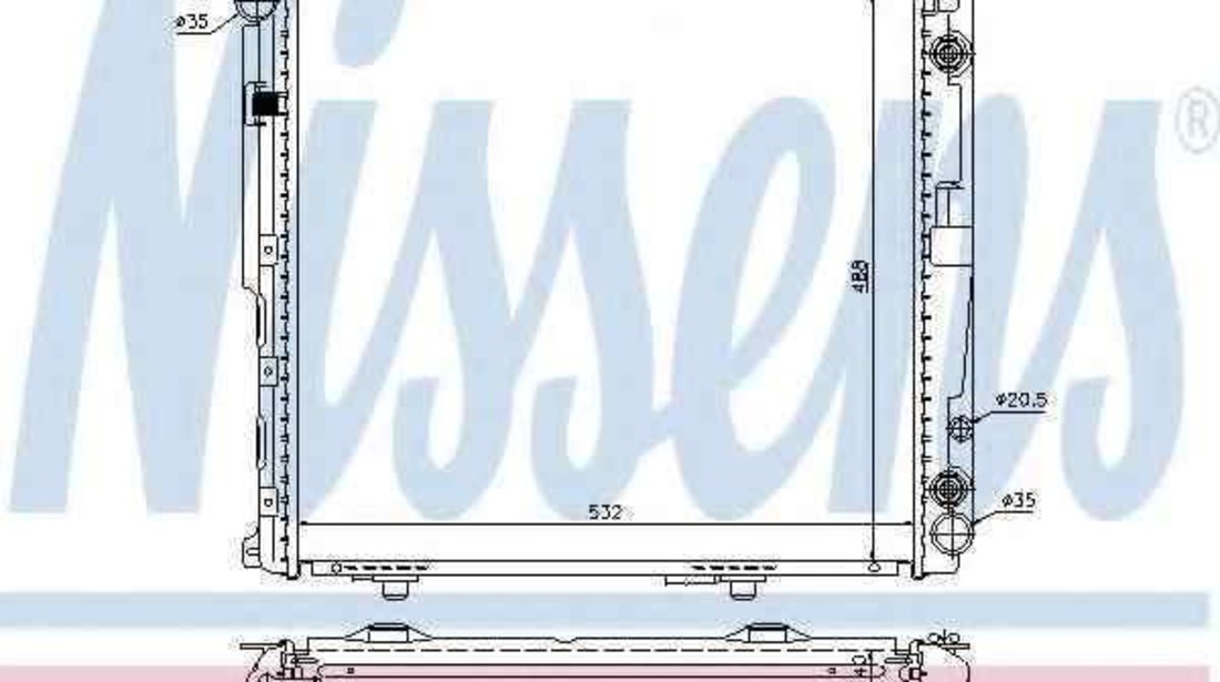 Radiator apa racire motor MERCEDES-BENZ E-CLASS combi (S124) NISSENS 62699A