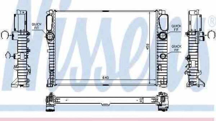 Radiator apa racire motor MERCEDES-BENZ E-CLASS W211 NISSENS 62796A