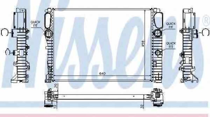 Radiator apa racire motor MERCEDES-BENZ E-CLASS W211 NISSENS 62797A