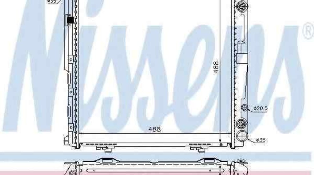 Radiator apa racire motor MERCEDES-BENZ E-CLASS combi (S124) NISSENS 62763A