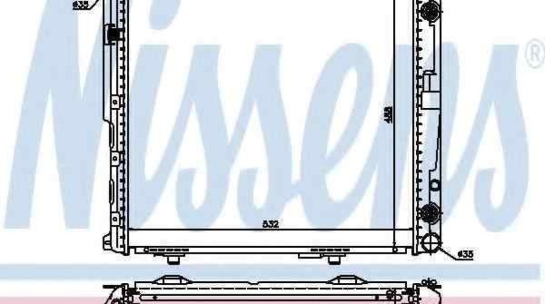 Radiator apa racire motor MERCEDES-BENZ E-CLASS combi (S124) NISSENS 62698A