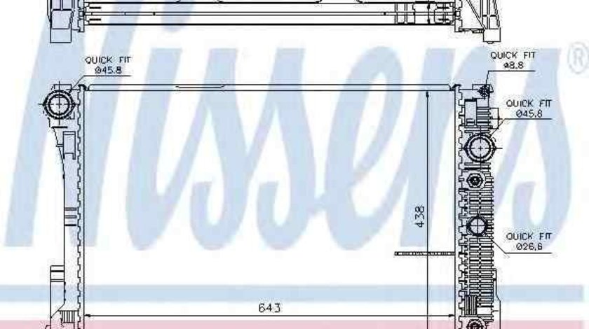 Radiator apa racire motor MERCEDES-BENZ GLK-CLASS (X204) NISSENS 67101