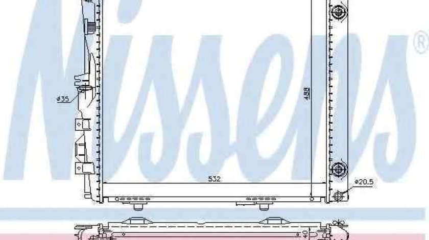 Radiator apa racire motor MERCEDES-BENZ KOMBI Break (S124) NISSENS 62683A