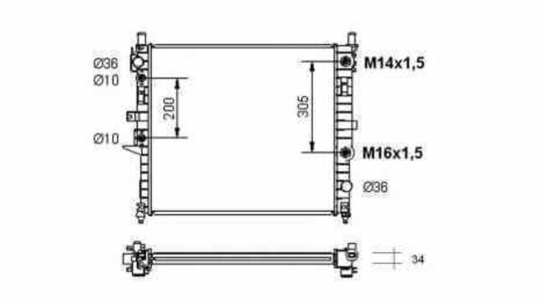 Radiator apa racire motor MERCEDES-BENZ M-CLASS W163 NRF 55334