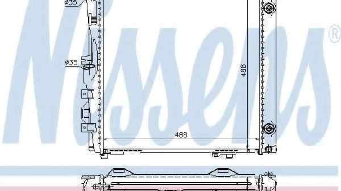 Radiator apa racire motor MERCEDES-BENZ S-CLASS (W126) NISSENS 62682A