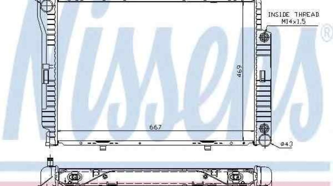 Radiator apa racire motor MERCEDES-BENZ S-CLASS (W140) NISSENS 62714A