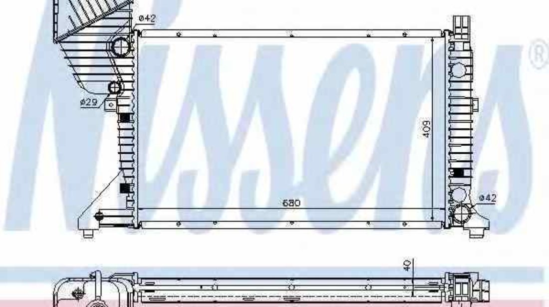 Radiator apa racire motor MERCEDES-BENZ SPRINTER 3-t bus 903 NISSENS 62519A