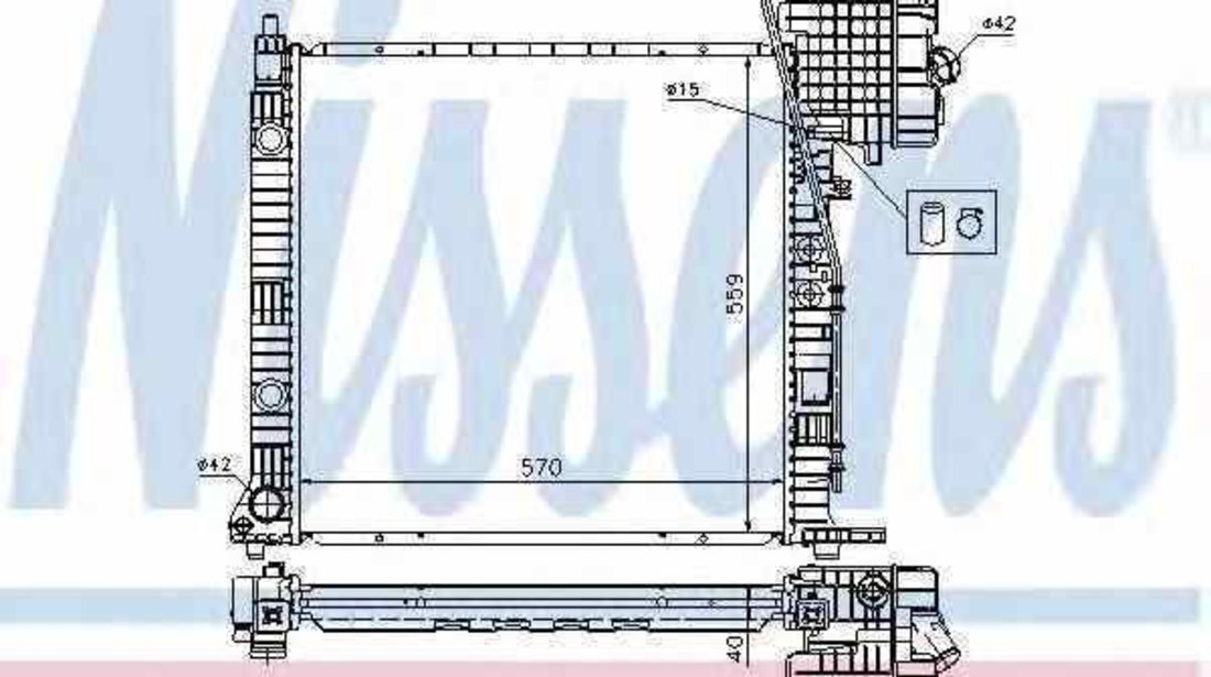 Radiator apa racire motor MERCEDES-BENZ VITO bus 638 NISSENS 62559A