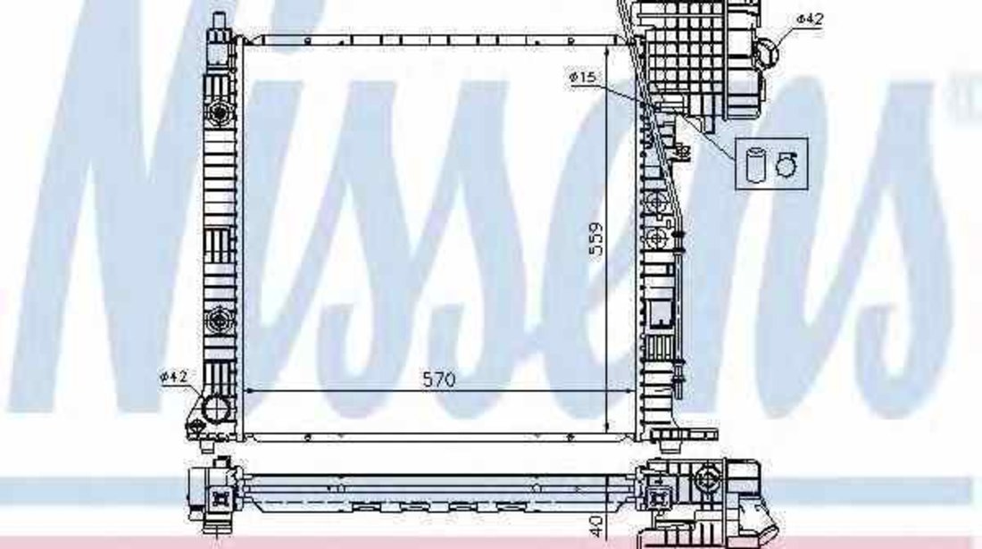 Radiator apa racire motor MERCEDES-BENZ VITO bus 638 NISSENS 62561A