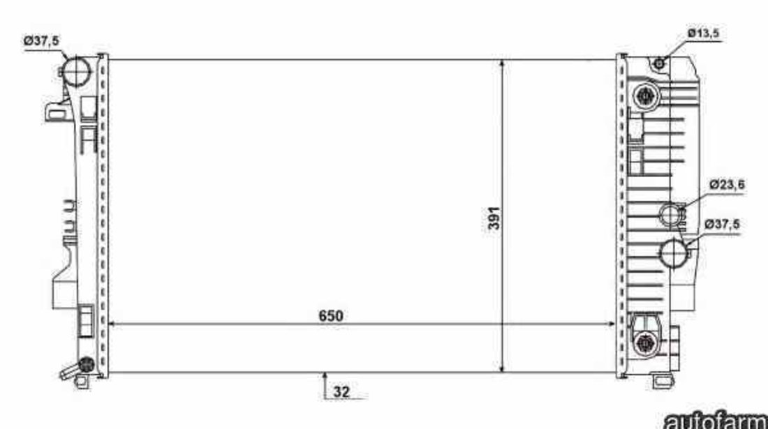 Radiator apa racire motor MERCEDES-BENZ VITO bus W639 NRF 58440