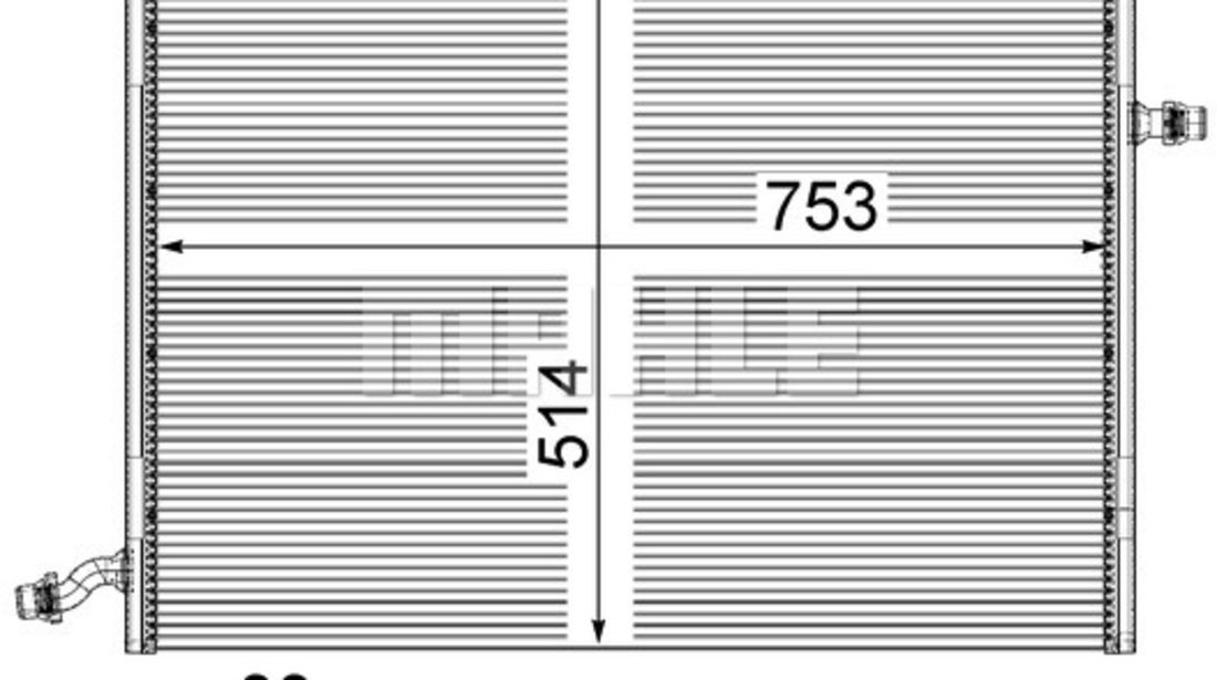 Radiator apa racire motor MERCEDES CLS (C257), E (A238), E ALL-TERRAIN (S213), E (C238), E T-MODEL (S213), E (W213), EQC (N293), GLC (C253), GLC (X253), MARCO POLO CAMPER (W447), S (A217) 2.0 dupa 201 cod intern: CI4606CE