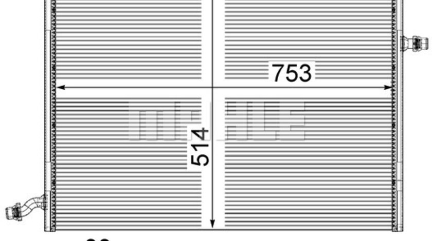 Radiator apa racire motor MERCEDES CLS (C257), E (A238), E ALL-TERRAIN (S213), E (C238), E T-MODEL (S213), E (W213), EQC (N293), GLC (C253), GLC (X253), MARCO POLO CAMPER (W447), S (A217) 2.0 dupa 201