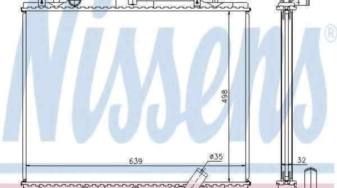 Radiator apa racire motor MITSUBISHI L 200 (K7_T, K6_T) NISSENS 62895A