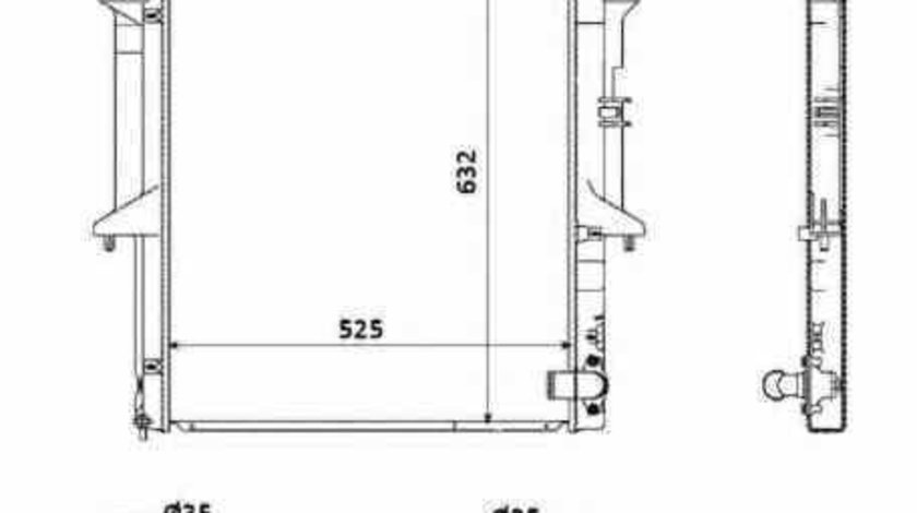 Radiator apa racire motor MITSUBISHI L 200 KBT KAT NRF 53907