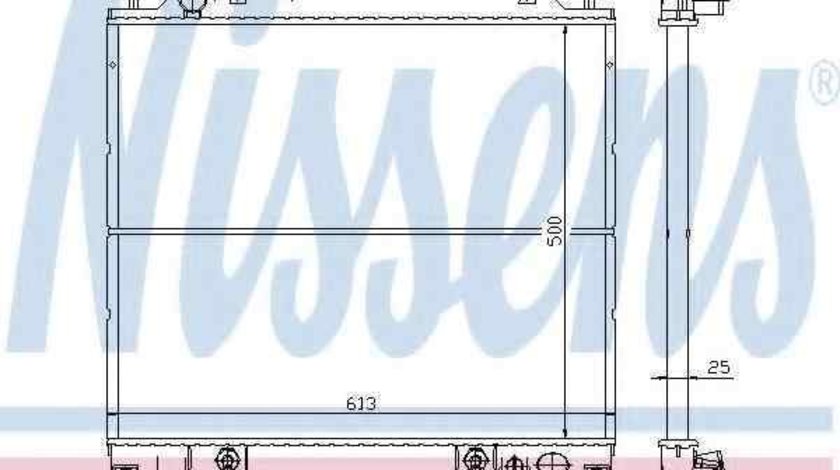 Radiator apa racire motor MITSUBISHI L 400 / SPACE GEAR bus (PD_W, PC_W, PA_V, PB_V) NISSENS 62855