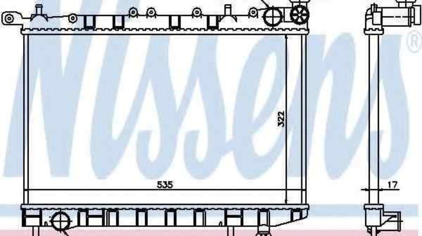 Radiator apa racire motor NISSAN ALMERA I (N15) NISSENS 62974