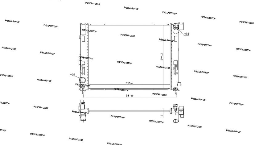 Radiator apa racire motor Nissan Micra 5 0.9 IG-T NOU 214105FA0A