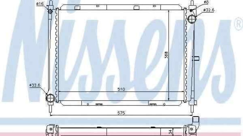 Radiator apa racire motor NISSAN MICRA III (K12) NISSENS 68729