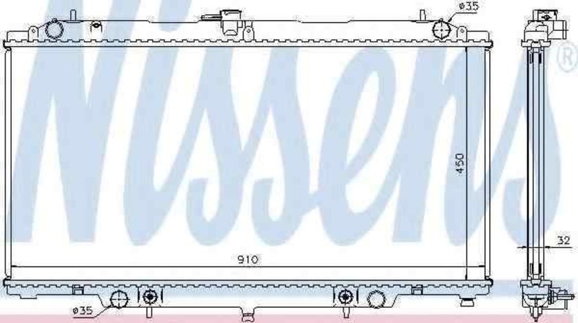 Radiator apa racire motor NISSAN PATROL GR II Wagon (Y61) NISSENS 67354A