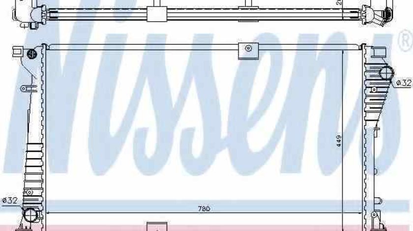 Radiator apa racire motor NISSAN PRIMASTAR bus X83 NISSENS 630709
