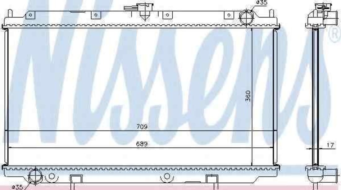 Radiator apa racire motor NISSAN PRIMERA (P11) NISSENS 62927A