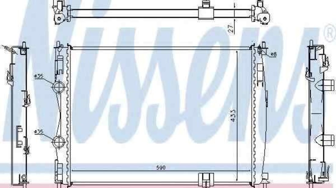 Radiator apa racire motor NISSAN QASHQAI / QASHQAI +2 (J10, JJ10) NISSENS 67367