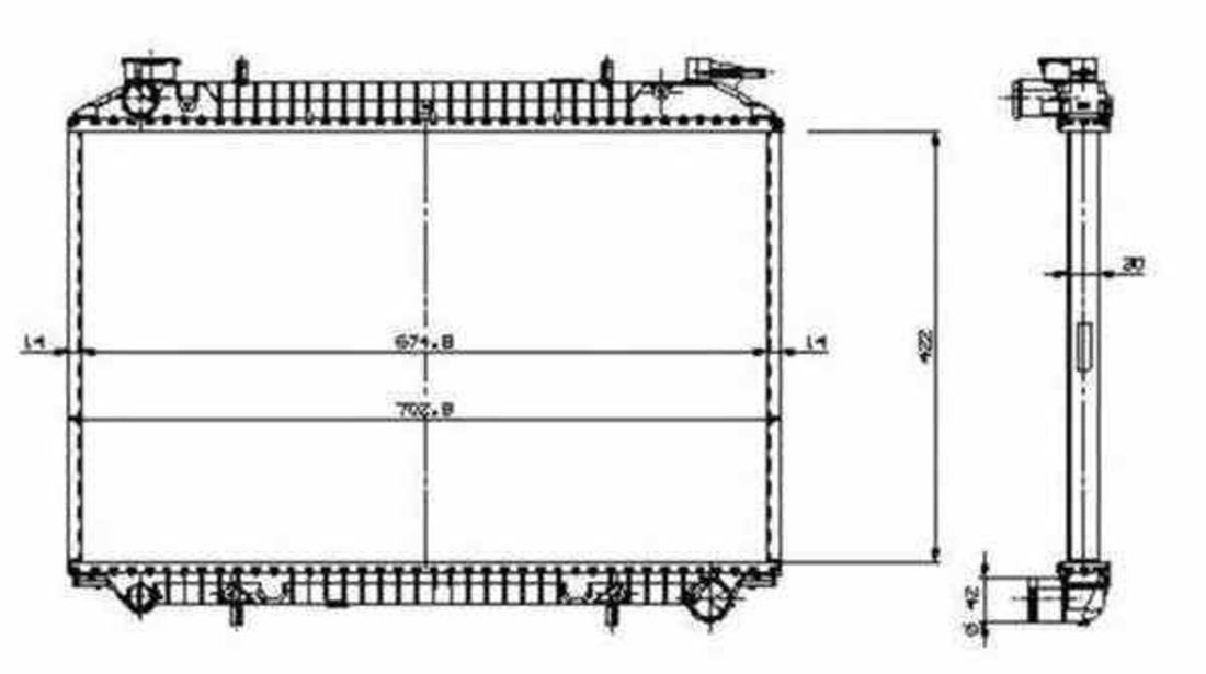 Radiator apa racire motor NISSAN SERENA C23M NRF 509534