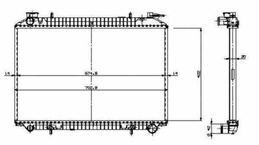 Radiator apa racire motor NISSAN SERENA C23M NRF 509534