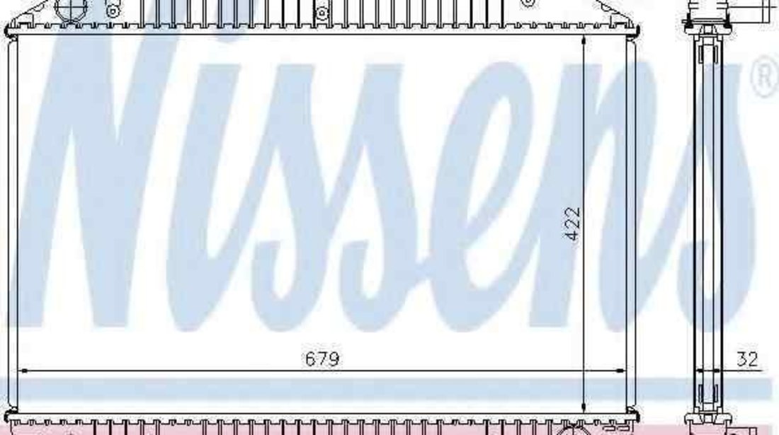 Radiator apa racire motor NISSAN VANETTE CARGO bus (HC 23) NISSENS 62976A