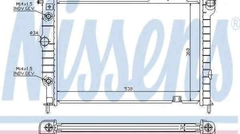 Radiator apa racire motor OPEL ASTRA F combi (51_, 52_) NISSENS 63061