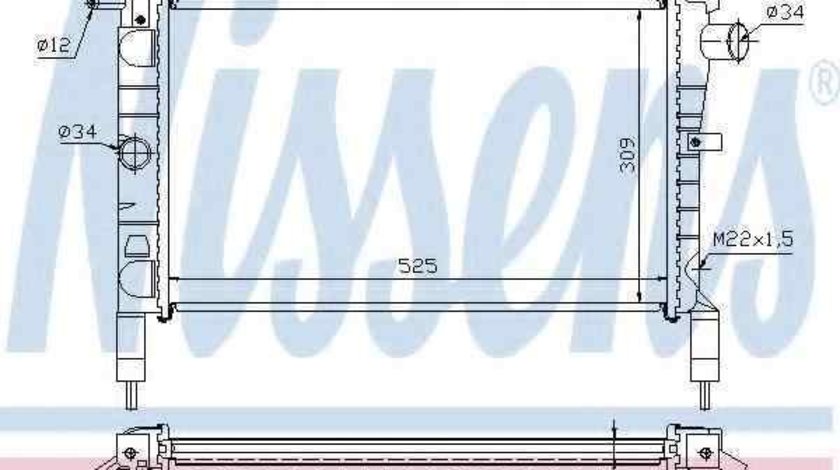 Radiator apa racire motor OPEL ASTRA F hatchback (53_, 54_, 58_, 59_) NISSENS 632761