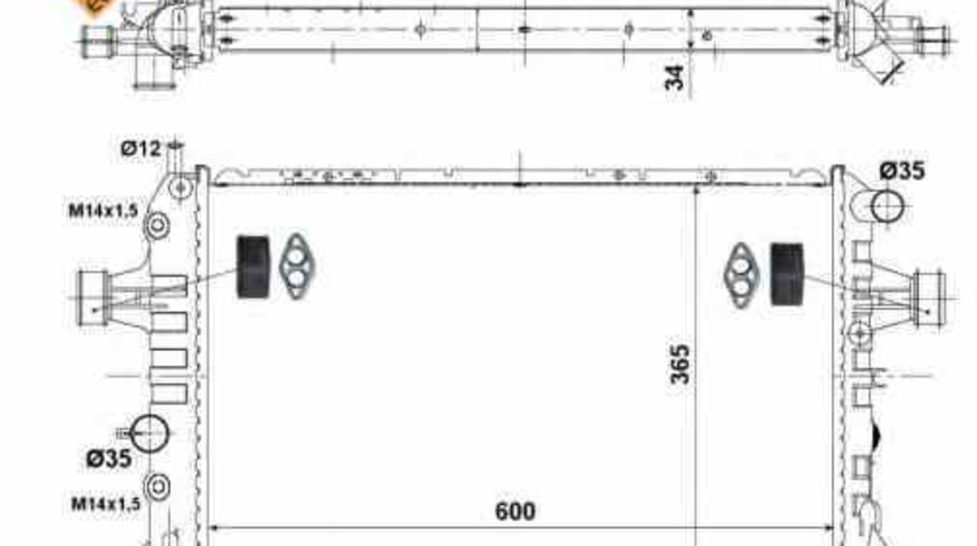 Radiator apa racire motor OPEL ASTRA G caroserie F70 NRF 58178