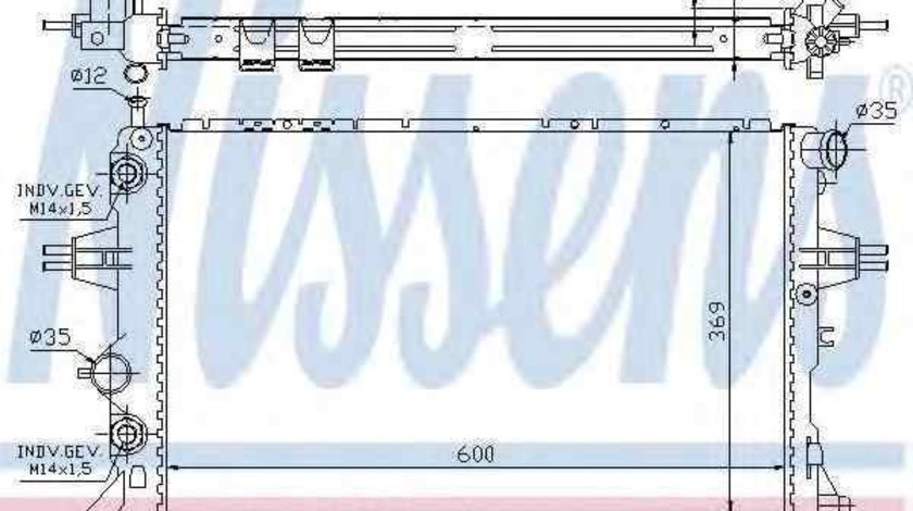 Radiator apa racire motor OPEL ASTRA G combi (F35_) NISSENS 63247A