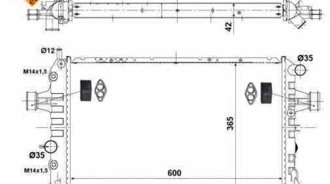 Radiator apa racire motor OPEL ASTRA G limuzina F69 NRF 55351