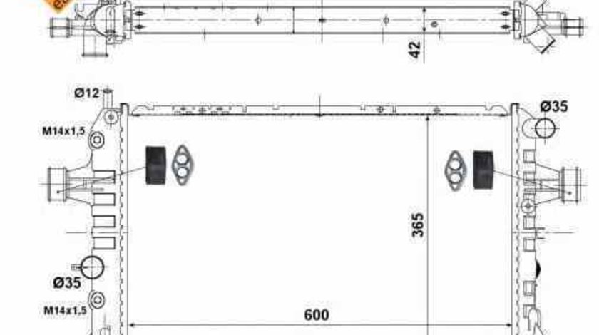 Radiator apa racire motor OPEL ASTRA G limuzina F69 NRF 55351