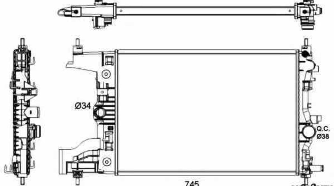 Radiator apa racire motor OPEL ASTRA GTC J NRF 53143